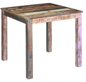 Tavolo da Pranzo in Legno Massello di Recupero 80x82x76 cm