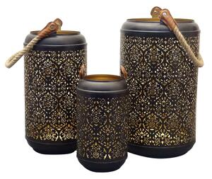 UMEKA - set di 3 lanterne in metallo
