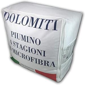 Zanetti Piumino Dolomiti 4 STAGIONI in Morbida Microfibra Anallergica Made in Italy Singolo Bianco