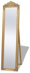 Specchio a Pavimento in Stile Barocco 160x40 cm Dorato