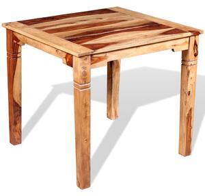 Tavolo da Pranzo in Legno Massello di Sheesham 82x80x76 cm