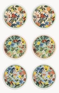 Set di 6 piatti per pizza in porcellana Fiori Frida