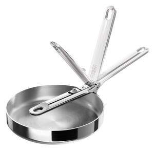 Joseph Joseph Space Steel Padella 20 cm Inox Manico Pieghevole x Gas Elettrico Induzione Forno