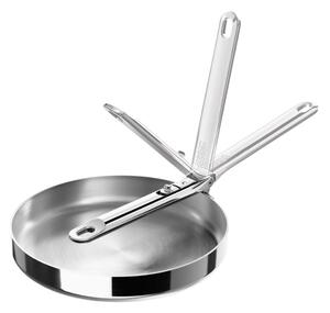 Joseph Joseph Space Steel Padella 24 cm Inox Manico Pieghevole x Gas Elettrico Induzione Forno