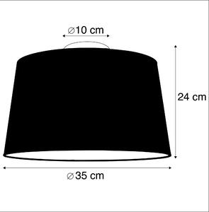 Plafoniera bianca paralume nero 35 cm - COMBI