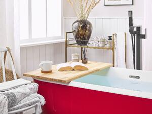Vasca da bagno freestanding rosso sanitario ovale in acrilico singolo 170 x 77 cm dal design moderno Beliani