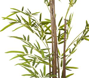 Pianta di bambù artificiale in vaso Materiale sintetico verde e Nero 160 cm Accessorio decorativo per interni Beliani