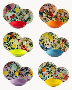 Servizio di piatti Fiori Frida, 6 persone, set da 18