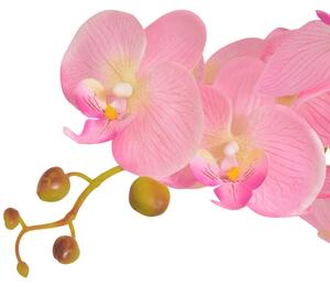 Orchidea Artificiale con Vaso 65 cm Rosa