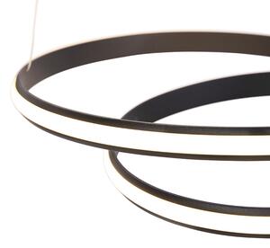 Lampada a sospensione di design nera 55 cm con LED - Rowan