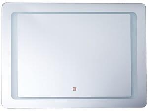 Specchio da parete con LED argento 60 x 80 cm Rettangolare Illuminato Sistema Antiappannamento Beliani