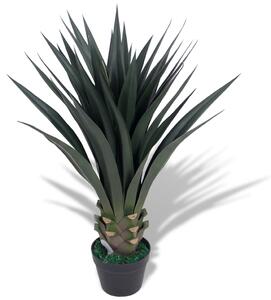 Yucca Pianta Artificiale con Vaso 90 cm Verde