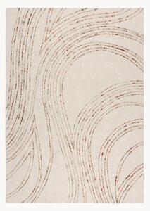 Tappeto in lana fatto a mano con motivo in rilievo Abstract Swirl