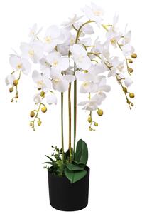 Orchidea Artificiale con Vaso 75 cm Bianca
