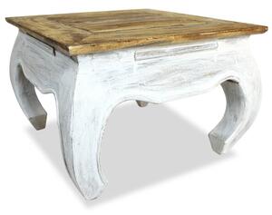 Tavolino Laterale in Legno Massello di Recupero 50x50x35 cm
