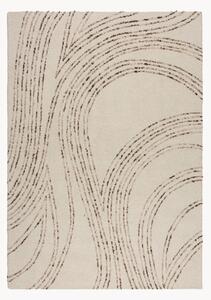 Tappeto in lana fatto a mano con motivo in rilievo Abstract Swirl