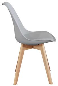 MARGOT - Set di 2 sedie moderna imbottita con gambe in legno