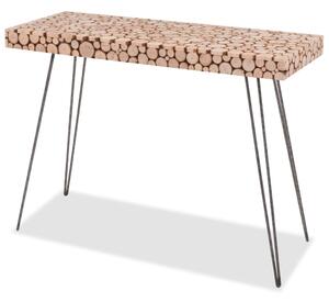 Tavolino Consolle in Legno Massello di Abete 100,5x36,8x75 cm