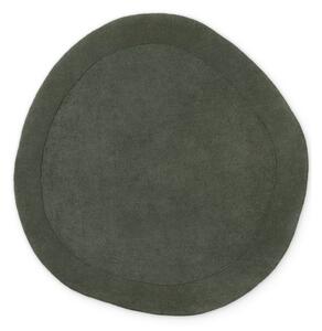 Tappeto rotondo verde scuro in misto lana tessuto a mano ø 160 cm Kari Organic – Villeroy&Boch
