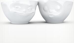 Tassen By Fiftyeight Products Set 2 Ciotoline Bacio e Sorriso Maligno 3D in Porcellana 100 ml