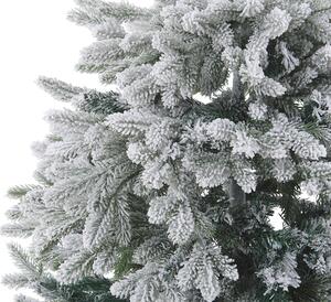 Albero di Natale Bianco Artificiale Innevato Base in Metallo PVC 120 cm Beliani