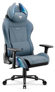 Sedia da gaming Diablo X-Horn 2.0, sedia da ufficio, sedia da scrivania, design ergonomico in tessuto, colore blu arcobaleno, modello standard