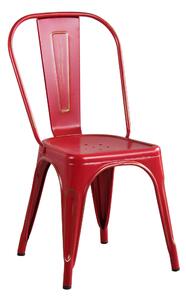 AGATHA - set di 4 sedie in metallo rosso antico