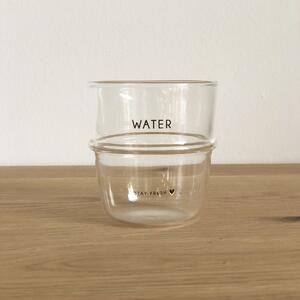 Bastion Collection Bicchiere "Water Stay Fresh" in Vetro Trasparente 8x9 cm