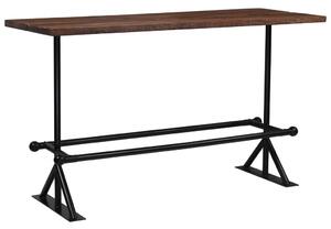 Tavolino da Bar Massello di Recupero Marrone Scuro 180x70x107cm