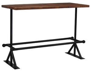 Tavolino da Bar Massello di Recupero Marrone Scuro 150x70x107cm