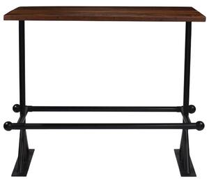 Tavolino da Bar Massello di Recupero Marrone Scuro 180x70x107cm