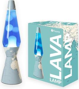 Mundo Lampada a sfera liquida blu e bianca lava
