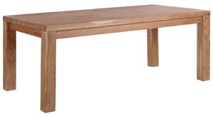 Tavolo da pranzo in legno chiaro in legno massello di acacia 180 x 90 cm tradizionale country Beliani
