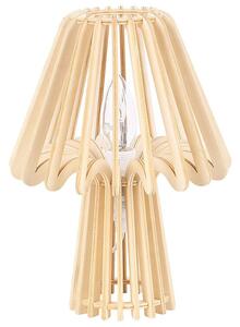 Lampada da tavolo Luce da comodino in legno MDF in stile scandinavo naturale Beliani