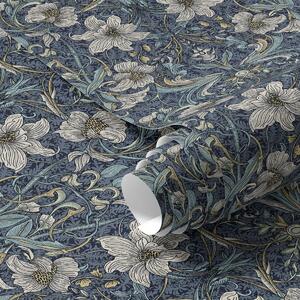 Carta da parati Ornamento floreale classico nello stile di William Morris, Parati fiori e piante classici, a00232 : Uwalls.it