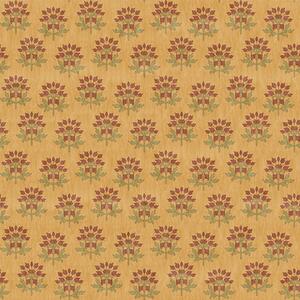 Carta da parati Motivo floreale retrò con fiori di loto su sfondo giallo, Parati fiori e piante classici, a00238 : Uwalls.it