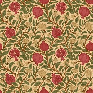 Carta da parati Melograni e fiori nello stile di William Morris, Parati fiori e piante classici, a00240 : Uwalls.it