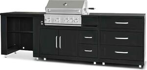 Cucina esterna a 3 moduli con barbecue - Oviala Memphis