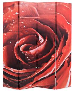 Paravento Pieghevole 160x170 cm Stampa Rosa Rossa