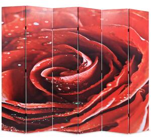 Paravento Pieghevole 228x170 cm Stampa Rosa Rossa
