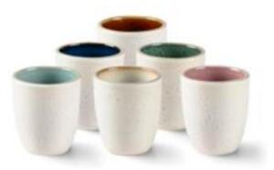 Bitz Set 6 Bicchierini Espresso in ceramica Light interno colorato