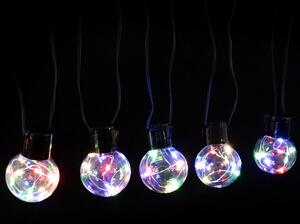 Catena luminosa 160 Led decorativa a energia solare 10 metri 20 lampadine a sfera trasparenti RGB Aigostar