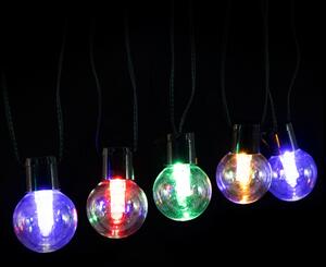 Catena luminosa a Led decorativa a energia solare 10 metri 20 lampadine a sfera trasparenti RGB Aigostar