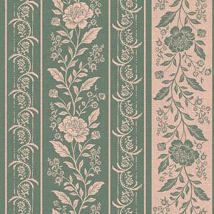 Carta da parati Strisce verticali con motivo floreale, Parati fiori e piante classici, a00273 : Uwalls.it