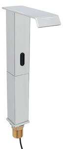 Rubinetto automatico con sensore – Miscelatore da cucina e bagno senza contatto – Raggio di rilevamento di 30 cm – Risparmio idrico – Cartuccia in Vetroceramica – Argento