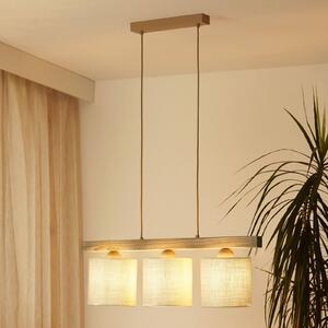 Lampada a sospensione Forest Duolla, dimmerabile, Bianco / Opale, Soggiorno / Sala da pranzo, Legno, Lampada a sospensione