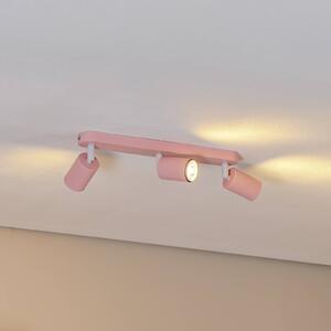 Faretto da soffitto Livia, rosa, 52 cm, a 3 luci, metallo, GU10 Livia TK Lighting, dimmerabile, Violetto / Fucsia / Rosa, Cameretta, Metallo, Faretto alogeno