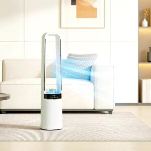 DecHome Ventilatore a Colonna Torre senza Pale Oscillante 3 Velocit con Telecomando e Timer colore Bianco - S5500WT