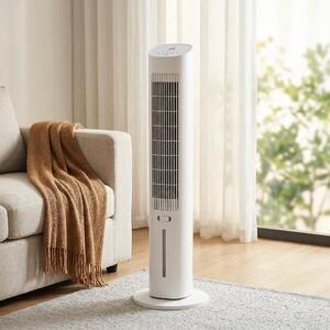 DecHome Ventilatore a Colonna Torre senza Pale Oscillante 3 Velocit con Telecomando e Timer colore Bianco - S5510WT