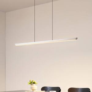Lucande Lampada LED a sospensione Solvar, 117 cm, argento, CCT, dimmerabile Solvar Lucande,, Cromo / Argento, Soggiorno / Sala da pranzo, Metallo, Moderno